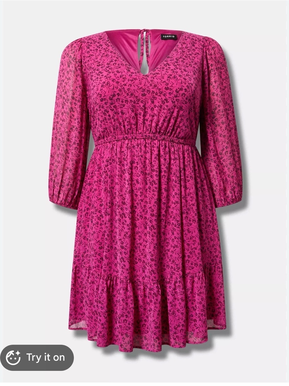 torrid women’s mini chiffon gauze tiered babydoll dress size 3X NWT